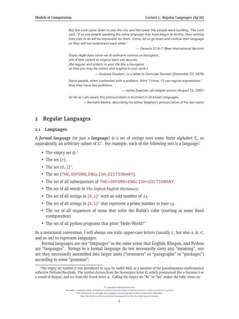 2 Regular Languages | PDF | Regular Expression | String (Computer Science)
