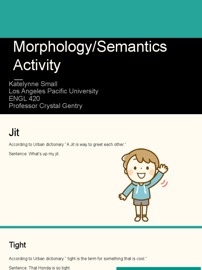 Morphology Semantics Activity PDF Reading Comprehension Writing