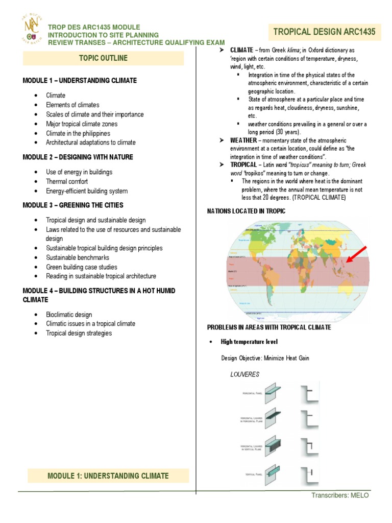 Tropical Design Principles and Strategies | PDF | Humidity | Heat Transfer