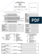 Dental Health Record: Department of Education