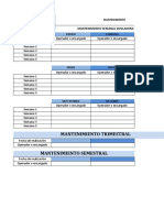 Check List Mantenimiento Semanal Trimestral Dobladora y CNC