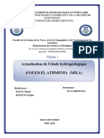 Actualisation de L'étude Hydrogéologique D'Oued El Athmenia (Mila)