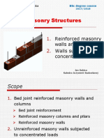Masonry Structures: Reinforced Masonry Walls and Columns Walls Subjected To Concentrated Loads