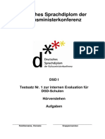 DSD I, Evaluationssatz Nr. 1, HV Aufgaben