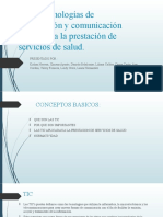 TICS Tecnologías de Información y Comunicación Aplicadas A LA SALUD BOSQUEJO 1 - .