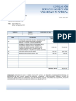 Cotización Servicio Inspección Seguridad Eléctrica: Jaime Huenchuan Soto