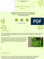 Influência de fatores ambientais na germinação de sementes de ervilha