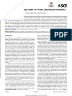 Hydraulic Uniformity Index For Water Distribution Networks