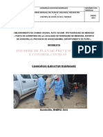 Informe de Plan de Prevencion Y Control Covid 19: Consorcio Ejecutor Rodriguez