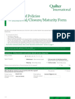 Unit Linked Policies Withdrawal/Closure/Maturity Form: Section A - Policy Number and Contact Details in Case of Queries