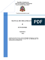 Manual de Organización & Funciones: República Dominicana Armada de La República Dominicana "Una Profesión Honorable"