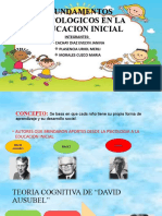 Fundamentos Psicologicos en La Educacion Inicial