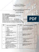 Department of Education: School Report On The Results of The Regional Mid-Year Assessment School Year 2022-2023