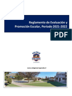 Reglamento de Evaluación y Promoción Escolar, Periodo 2021-2022