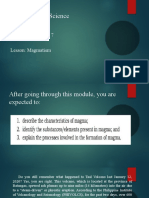 Earth and Life Science: Quarter 1 - Module 7 Lesson: Magmatism