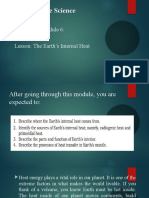 Earth and Life Science: Quarter 1 - Module 6: Lesson: The Earth's Internal Heat