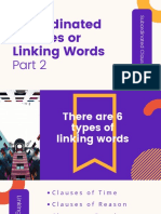 Subordinated Clauses or Linking Words
