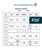 Institución Educativa Parroquial Integrado "Silvia Ruff": Horario de Clases