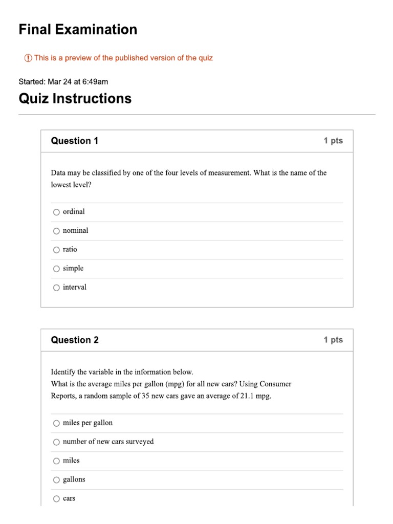Final Examination | PDF