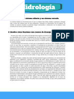 Hidrología: 1. Distinga Entre Un Sistema Abierto y Un Sistema Cerrado