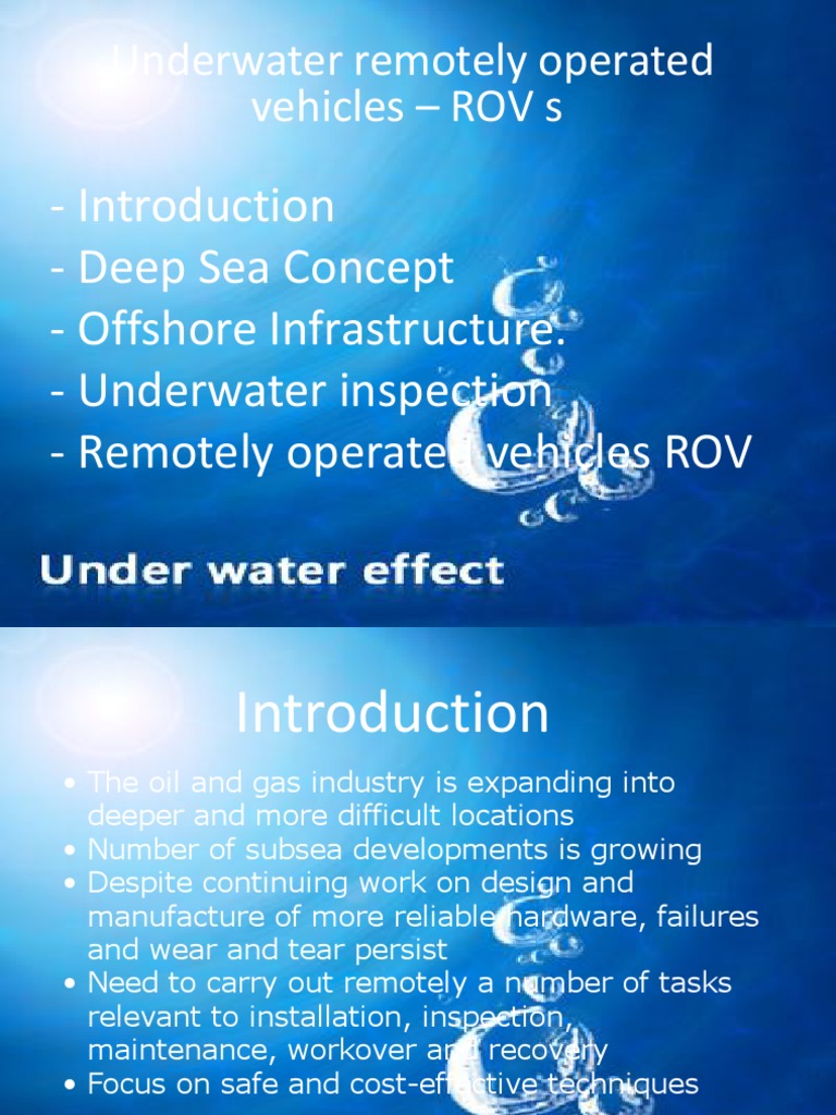 ROV Applications in Deep Sea Operations | PDF | Subsea (Technology ...