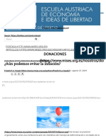 ¿Aún Podemos Evitar La Inflación?: Donaciones