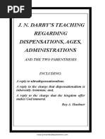 J. N. Darby'S Teaching Regarding Dispensations, Ages, Administrations