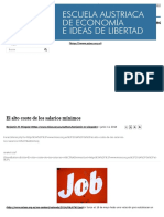 El alto coste de los salarios mínimos: por qué perjudican a los trabajadores