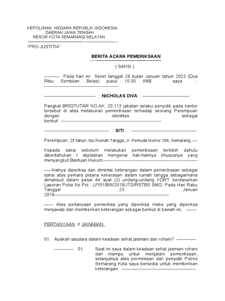 Contoh Bap Tersangka PDF