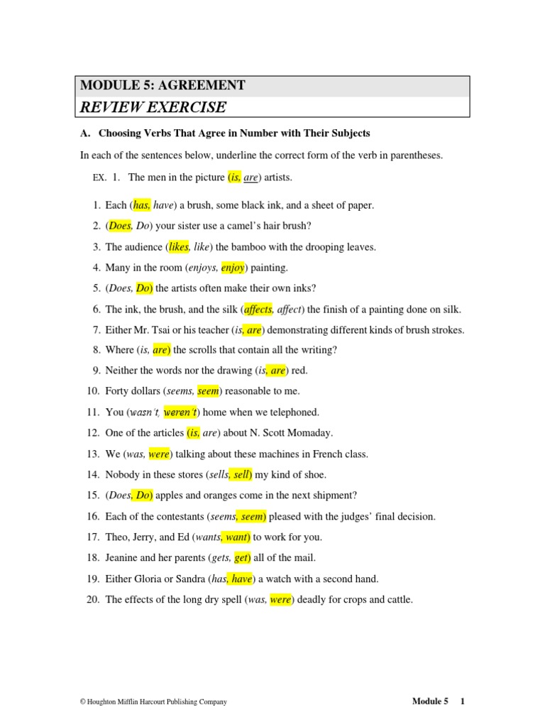 Grammar Homework Pdf Verb