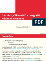 Cálculo II/Cálculo Dif. e Integral II Máximos e Mínimos