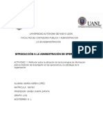 Introducción A La Administración de Operaciones: Universidad Autónoma de Nuevo Leon