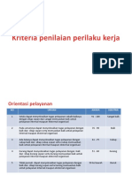 Kriteria Penilaian Perilaku Kerja