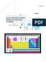 Água, Reação Ácido-Base, PH E Sistema Tampão