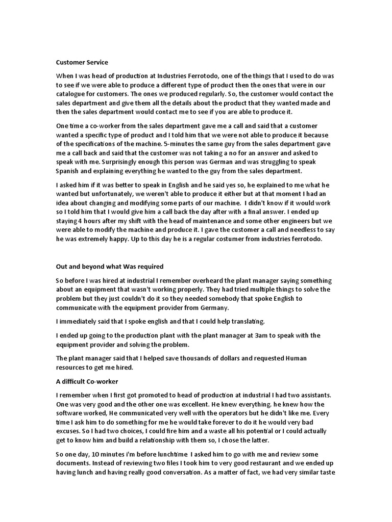 Customer Service | PDF