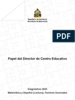 Papel Del Director de Centro Educativo: Diagnóstico 2023 Matemática y Español (Lectura), Factores Asociados