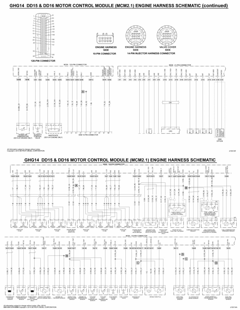 GHG14 DD15 and DD16 Motor Control Module (MCM2.1) Engine Harness PDF