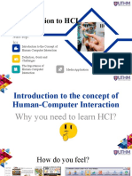 Introduction To HCI: Sub-Top-Ics