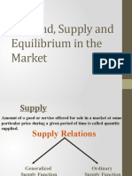 Demand, Supply and Equilibrium in The Market