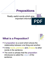 Prepositions: Really Useful Words Which Give Important Information