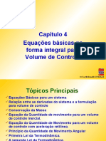 Capítulo 4 Equações Básicas Na Forma Integral para Volume de Controle