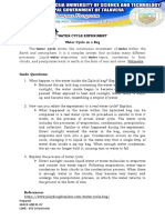 Water Cycle Experiment Water Cycle in A Bag: Prepared: Gracie Ann M. Dy LOHB - EED 16 Instructor