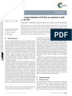 Corrosion Behavior of Al Film On Uranium in Salt Spray Test