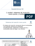 Autotrónica III: 1 Unidad: Sistemas de Inyección Mono Punto y Multipunto