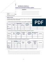 Reporte de La Práctica 4 Determinación de La Densidad de Sólidos y Líquidos