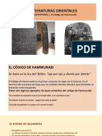 Literaturas Orientales: MESOPOTAMIA 1. El Código de Hammurabi