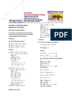 Equations Involving Indices, Logarithms and Others