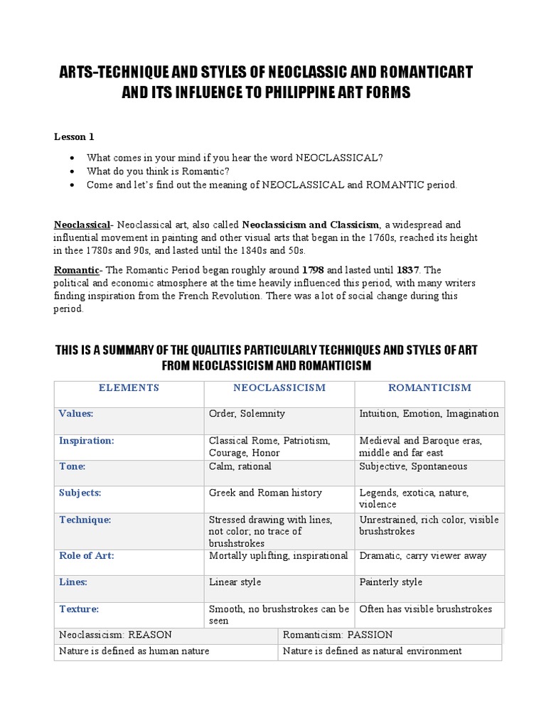 WHAT IS THE GENERAL TEXTURE OF ROMANTICISM ARTS visual data 2