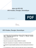 Rénovation Du BTS FEE BTS Fluides, Énergie, Domotique: IGEN STI 16 Décembre 2014