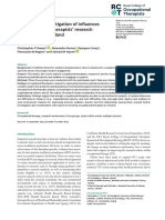 A Qualitative Investigation of Influences On Occupational Therapists' Research Involvement in Ireland